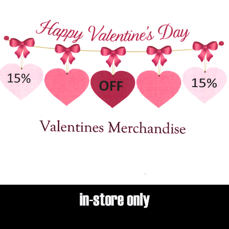 valentines day giftware 15 percent off